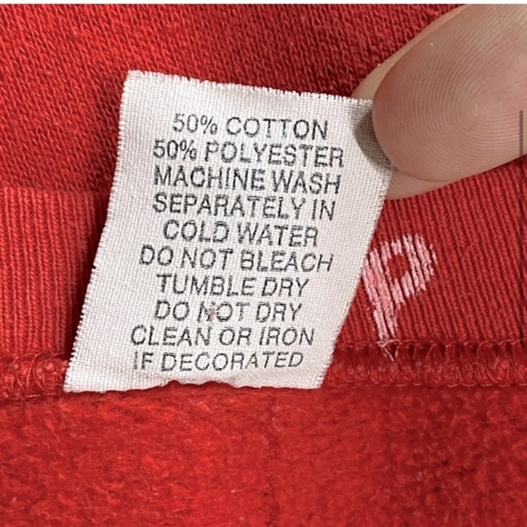 Vintage Ebert Sportswear Red Indiana University Hoosiers Crew Neck Sweatshirt L - Picture 4 of 15